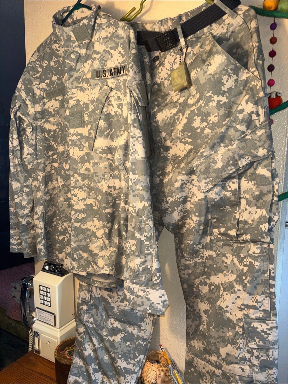EUC complete U.S. Army Combat Uniform with its iconic digital camouflage pattern